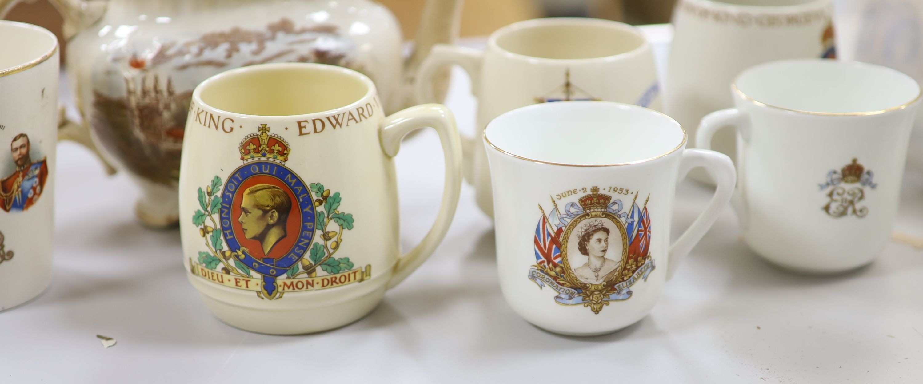 Two boxes of Victoria to Elizabeth II Royal commemorative ceramics